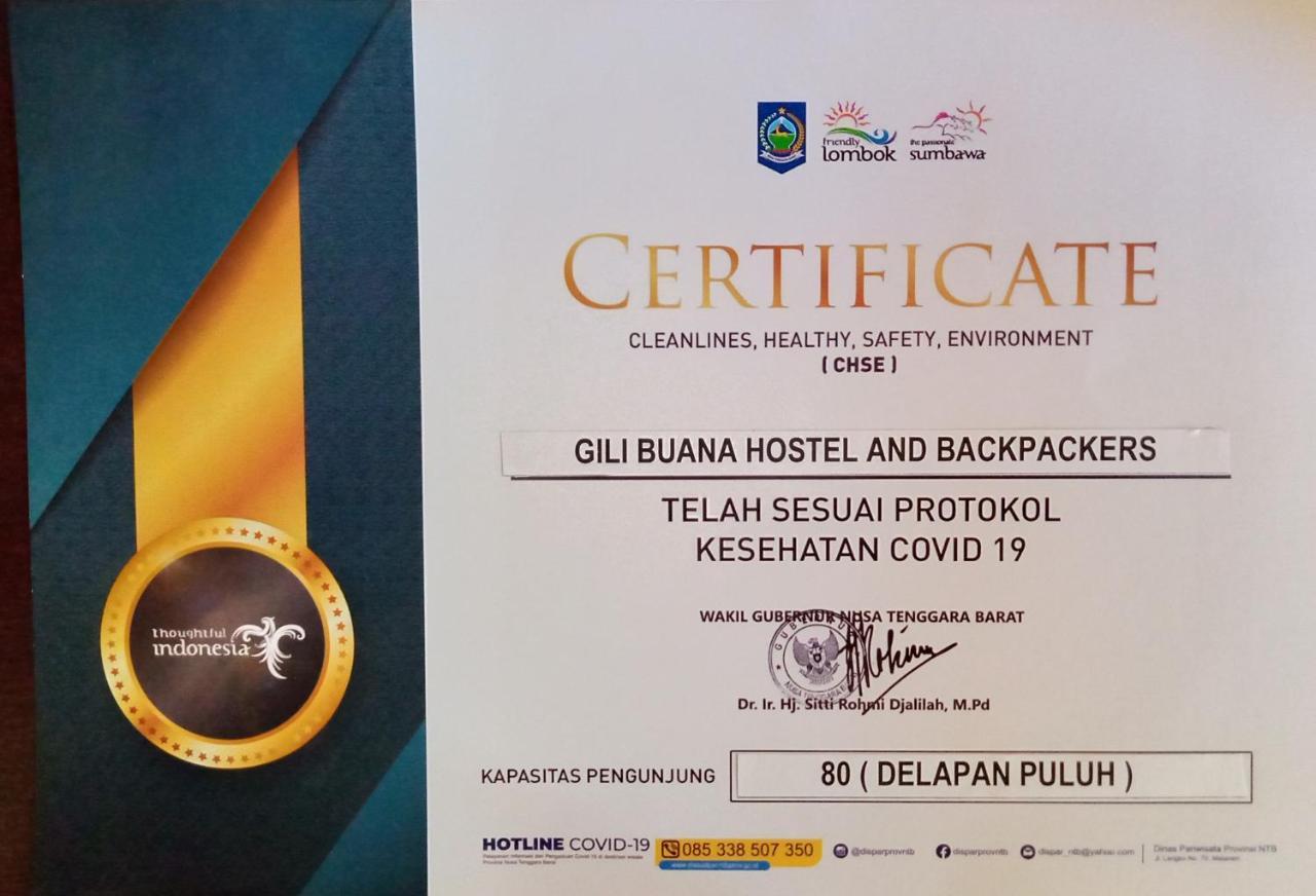 Gili Buana Hostel & Backpackers Gili Air Ngoại thất bức ảnh